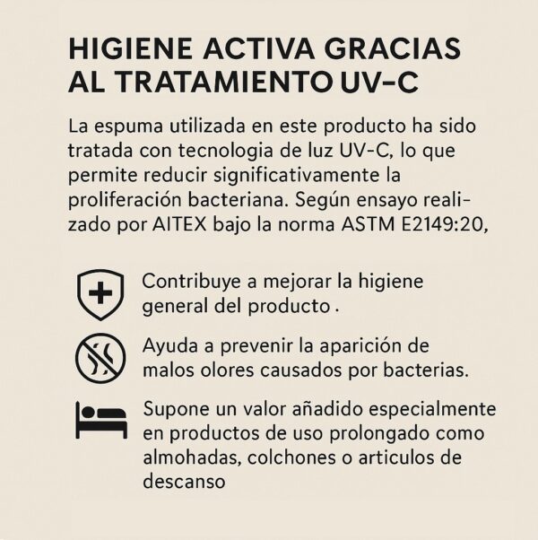 Almohada Viscoelástica Copos Tejido Aloe Vera - Imagen 5