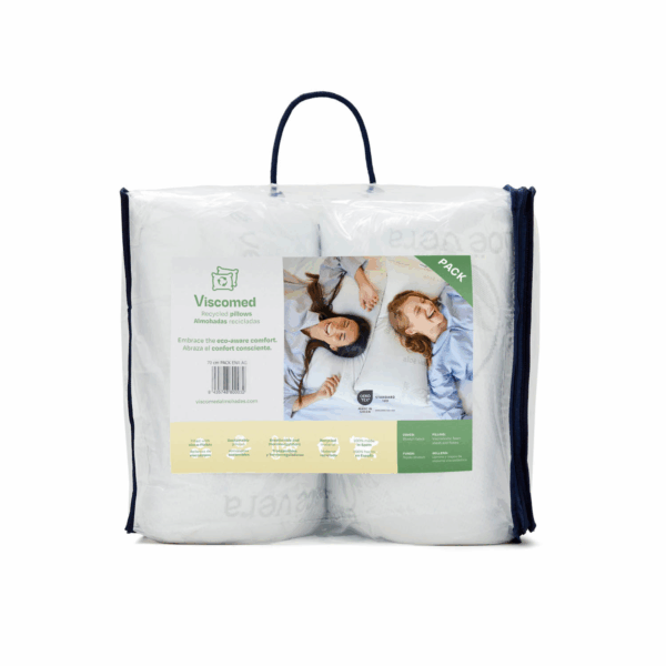Almohada Viscoelastica Copos Enrrollada Pack 2